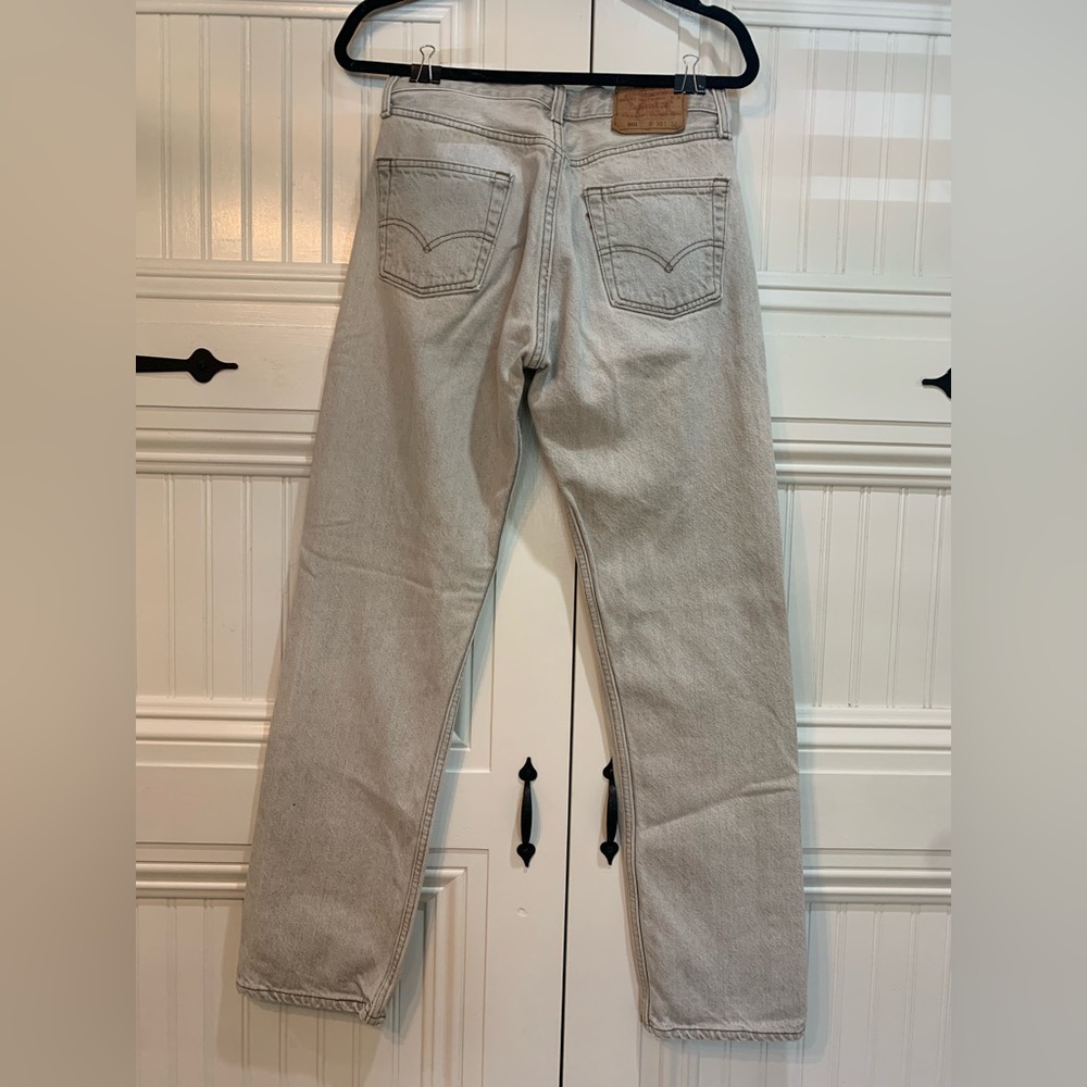 Vintage 1990s Levis 501XX 30x32 Light Wash Button Fly Jeans
